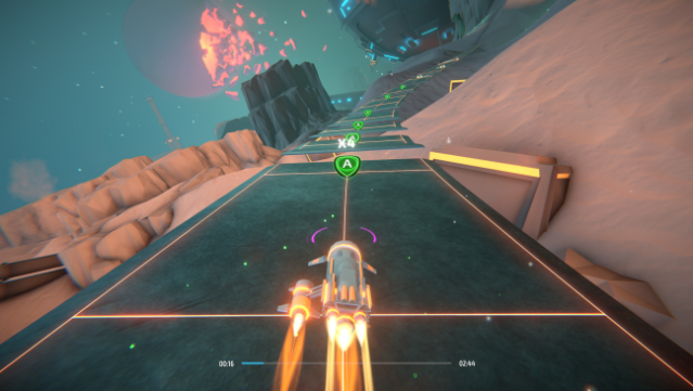 Invector: Rhythm Galaxy Gameplay Screenshot