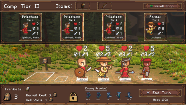 Mirror Throne: Auto Battler Gameplay Screenshot