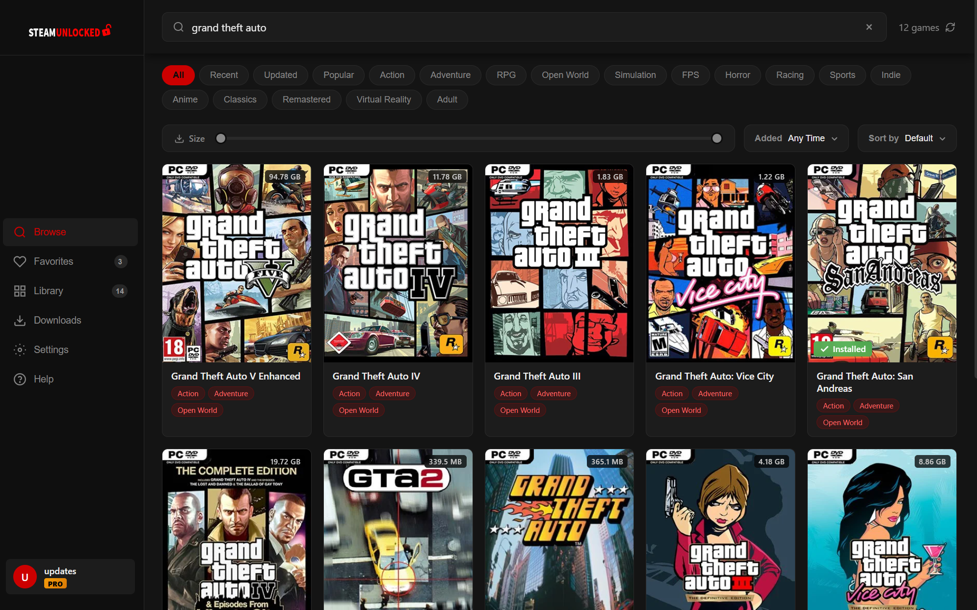 Pick a game and see details