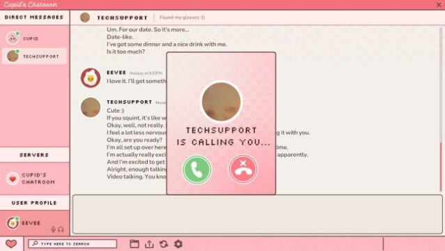 Cupid’s Chatroom Gameplay Screenshot