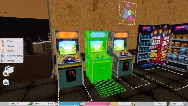 Retro Arcade Shop Simulator Gameplay Screenshot
